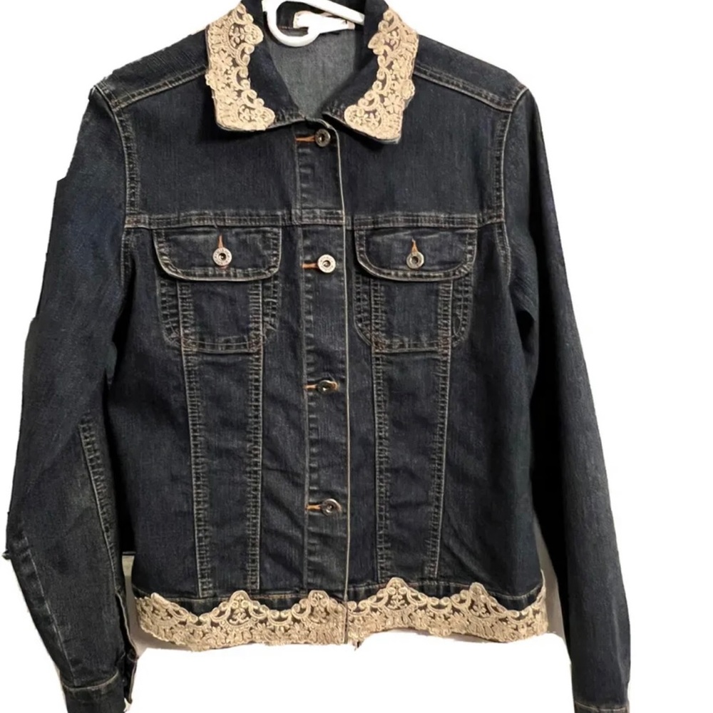 mishca denim lace jacket size small
